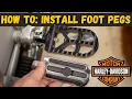 HOW TO Install Foot Pegs on a Motorcycle - Harley Davidson Sportster 1200