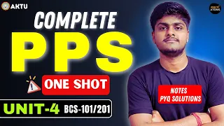 Programming for Problem Solving PPS Unit-4 One Shot Aktu Exams BCS - 1st Year Aktu