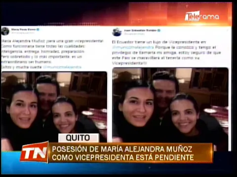 Posesión de María Alejandra Muñoz como vicepresidenta está pendiente