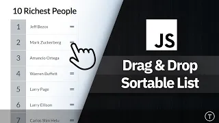 JavaScript Drag Drop Sortable List Project