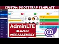 Blazor WebAssembly Setup Custom Bootstrap Template AdminLTE Theme BCL