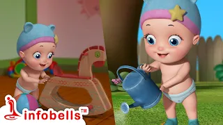 Little Johnny Helps His Family! 🚗 | Good Habits Songs | Kannada Rhymes for Children | Infobells