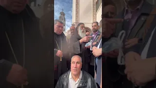 ابونا روفائيل افا مينا مع المعلم ابراهيم عياد واعضاء رابطة مرتلي الكنيسة القبطية في دير مارمينا 