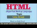 Basic HTML Practical LINE BREAK For Beginners full tutorial in Hindi