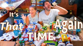 Off Grid Living! Can we Fit 3 Months of Supplies on our 36ft Sailboat?!(Calico Skies Sailing Ep 123)