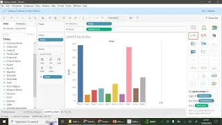 Data analysis on superstore data using Tableau