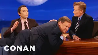 Jim Parsons Mayim Bialik Spanking Technique CONAN on TBS
