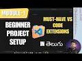 Beginner Project Setup Must-Have VS Code Extensions HTML CSS JS Setup Tutorial 2025