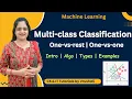 ML 9 Multiclass Classification One-vs -rest One-vs -one Methods Examples