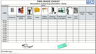RECEPTION CLEANING CHECKLIST