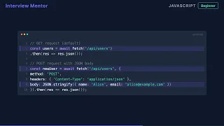 What is the Fetch API JavaScript Interview Question
