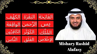 Fatiha Baqarah Kahf Yaseen Rahman Waqiah Mulk Kawthar Kafirun Ikhlas Falaq Nas 