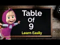 Table of 9 Learn Multiplication Table of 9 9 ka table 10 ka pahada Maths Table