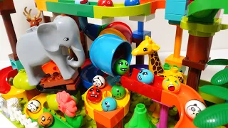 Satisfying Building Blocks Wow! A giant tunnel animal block coaster!