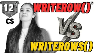 CSV File - csv writer writerow writerows Python Class 12 CS