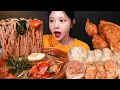 Download Lagu SUB)더운날 시원매콤한 열무냉면 먹방! 대왕 튀김만두 새우 김치 고기만두까지 냉면 꿀조합 Naengmyeon \u0026 Mandu Mukbang Asmr