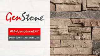 MyGenStoneDIY - Desert Sunrise Wainscot by Greg Faux Stone Home Improvement Project