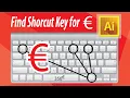 How to type euro in illustrator cc Keyboard shortcut key for typing euro sign