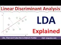 Linear Discriminant Analysis LDA Fisher Discriminant Analysis FDA Explained by Mahesh Huddar