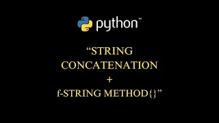 Python for Beginners String concatenation simple f-Strings Explained Step-by-Step