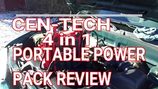 CEN-TECH 4 in 1 PORTABLE POWER PACK REVIEW