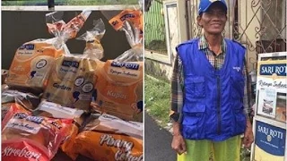 tiga hari dagangan sepi penjual roti keliling ini mendapat rezeki tak terduga