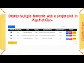 Delete multiple rows using checkbox in Asp Net Core and Entity Framework