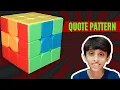 Quote Pattern 3x3 Rubik s Cube Pattern Series THE CUBE CORNER