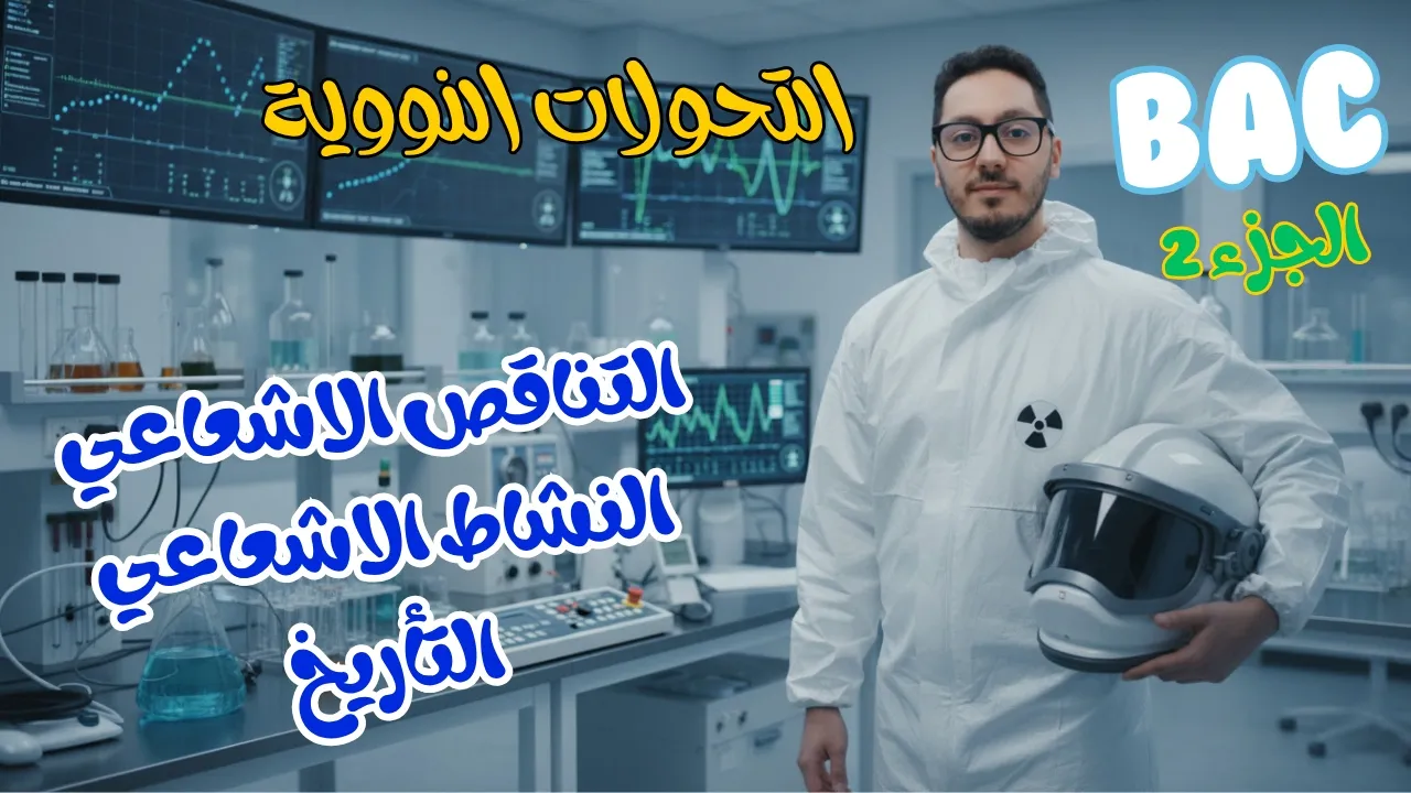 🔥 أقوى شرح للتناقص الإشعاعي والنشاط الإشعاعي والتأريخ | الجزء 2 | باكالوريا