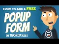 How to Create a Free Pop-Up Form in WordPress