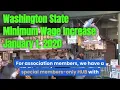 Minimum wage increase in Washington state January 1 2020