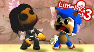 Sonic Gets Chased By The Crooked Man - Horror Level - LittleBigPlanet 3 PC Gameplay | EpicLBPTime