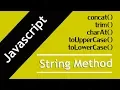33 Javascript string methods concat trim charAt toUpperCase toLowerCase Methods in Hindi