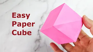 How to Make an Easy Origami Cube DIY Paper Cube No Glue No Tape