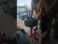 Low profile golf cart tire on Harbor Freight tire changer