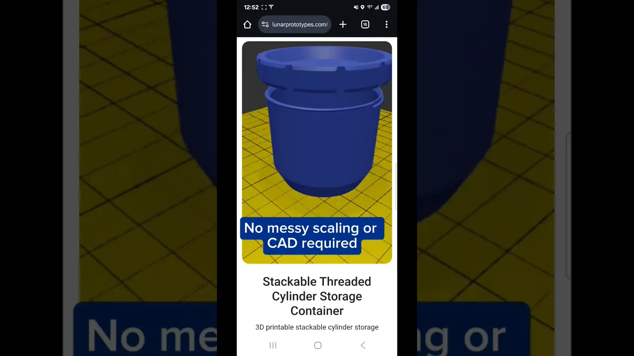 Customizable Stackable Threaded Container video thumbnail