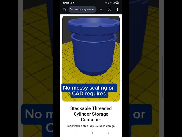 Customizable Stackable Threaded Container video thumbnail