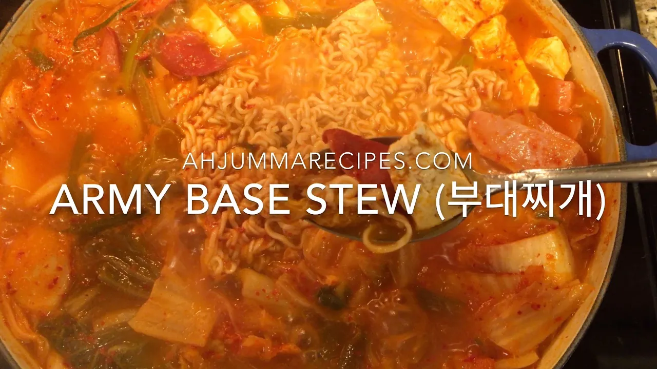 Ahjumma Recipes - Army Base Stew (Budae-Jjigae, )