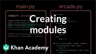 Creating modules Intro to CS - Python Khan Academy