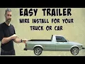 How to install 4 pin trailer wiring on your car or truck Fast and Easy