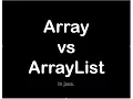 Array vs ArrayList java