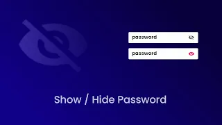 How To Hide And Show Password On Website Using HTML CSS JavaScript Password Toggle