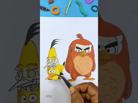 Angry Birds Paper piece Fixing cardboard puzzle Game Challenge 🧩#angrybirds #shorts