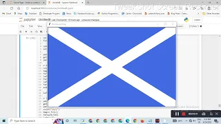 flag of Scotland Python turtle library Python for beginners