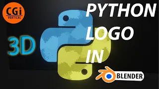 python logo 3D in blender Vertical CGi