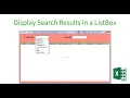 VBA - User Form Search as you Type using TextBox and ListBox Search by criteria