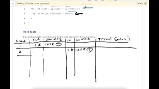 Code org AP CSA U3L10 Tracing Nested Loops Activity Guide