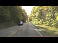 Driving down the road off the plateau
