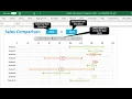 Stylish and Dynamic Comparison Chart No Excel Shape or Picture used