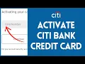 How to Activate Citi Bank Credit Card Citi Bank Credit Card Activation 2022